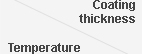 coating thickness(row), Temperature(col)