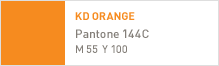 KD Orange Pantone 144C  M 55  Y 100